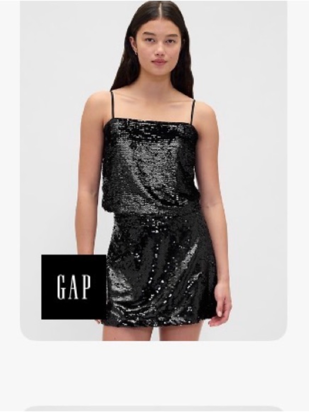 GAP Black Sequin Camisole Top